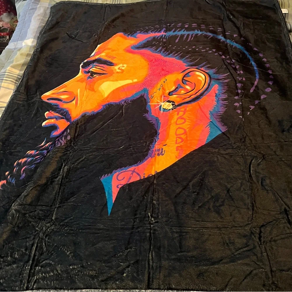 Nipsey Hussle 49 x‎ 38 Fleece Blanket with Colorful Portrait Design